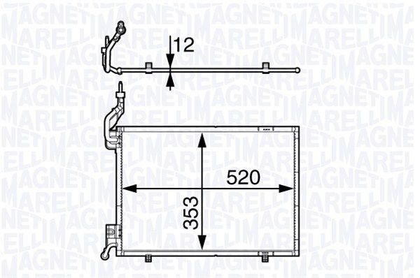 MAGNETI MARELLI Lauhdutin, ilmastointilaite 350203719000